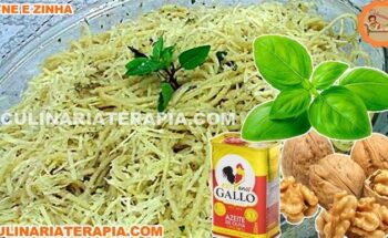 Macarrão ao Molho Pesto com Nozes