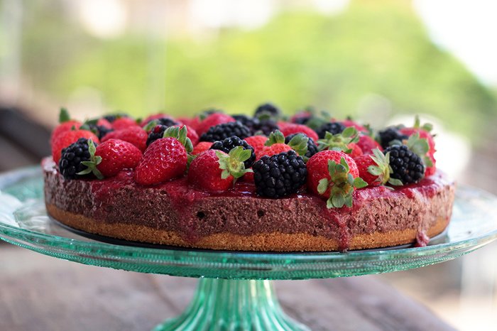 Mousse de Chocolate com Frutas Vermelhas