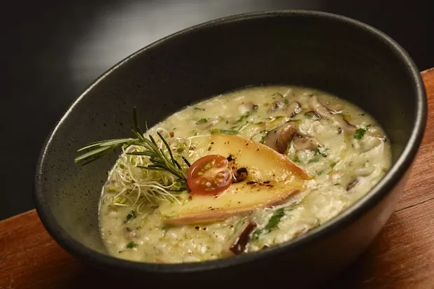 Risoto de Cogumelos com Parmesão